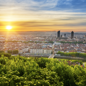 Lever de soleil sur Lyon depuis Fourvière ©Frédéric Prochasson - Shutterstock